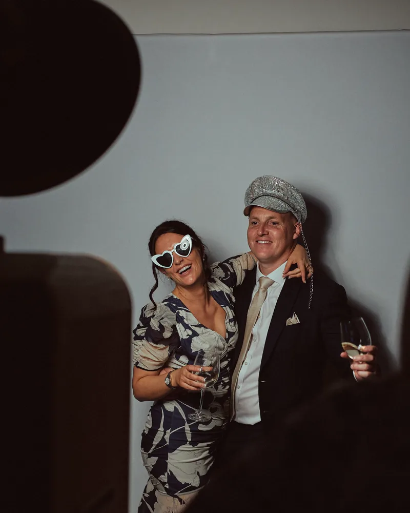 White photo booth backdrop