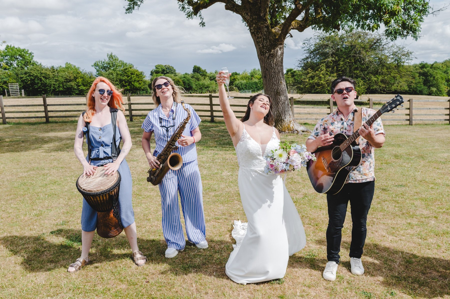 Club Kudo wedding entertainment at Old Gore Barn